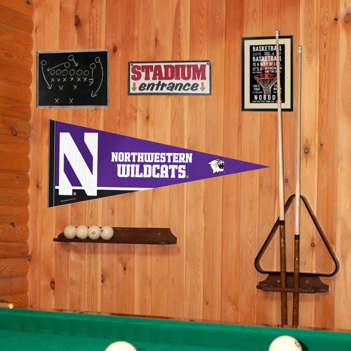 College Flags & Banners Co. Northwestern University Pennant Full Size Felt
