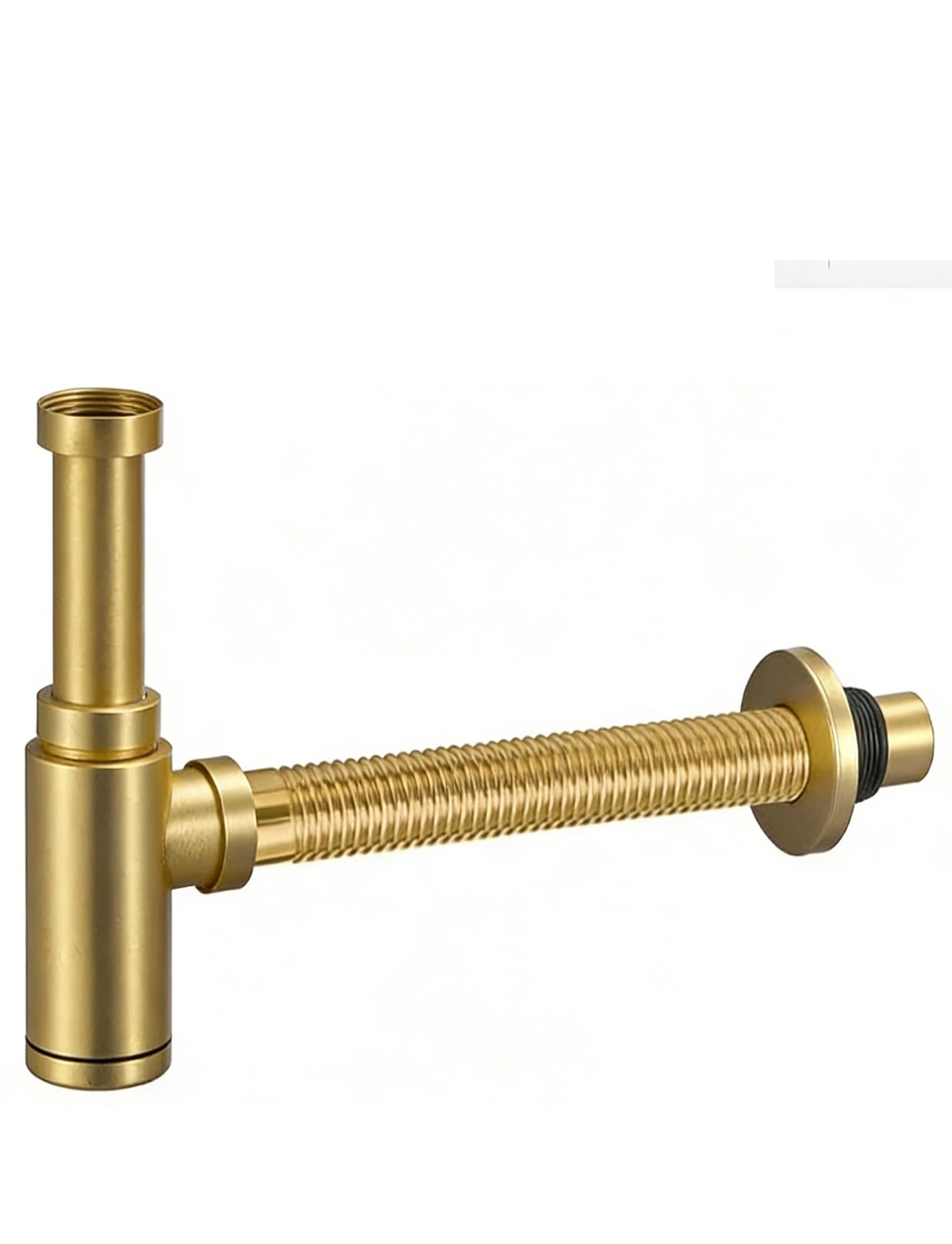 Sifone a P in acciaio inox per lavello da bagno, kit di sifone flessibile regolabile per scarico del bagno