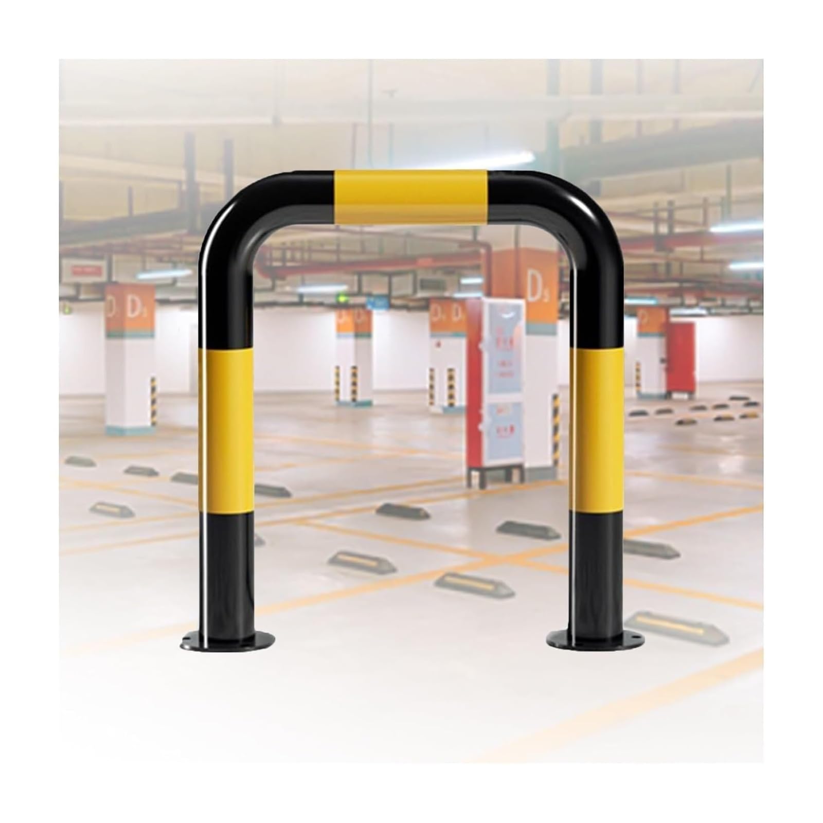 CWCQGH U Shape Security Bollards Warning Isolation Bollards, U Shaped Car & Wall Protectors For Driveway (50x60x0.2cm)