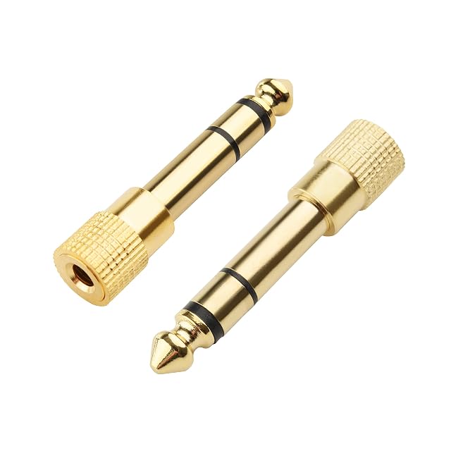 Cable Matters 2-Pack Headphone Adapter (Headphone Jack Adapter), 3.5mm to 6.35mm Adapter, Aux Adapter/Jack Adapter, 6.35mm to 3.5mm Adapter