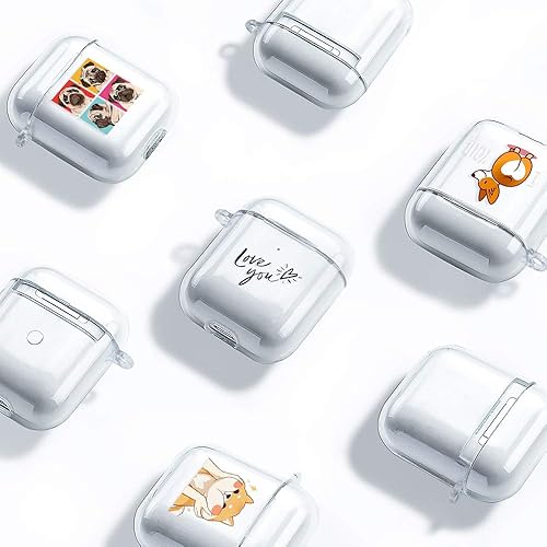 Miniatura 7 de AKABEILA Funda para Airpods para mujeres y hombres, compatible con Apple Airpods 2, bonitas fundas para Airpod con patrón transparente, fundas de