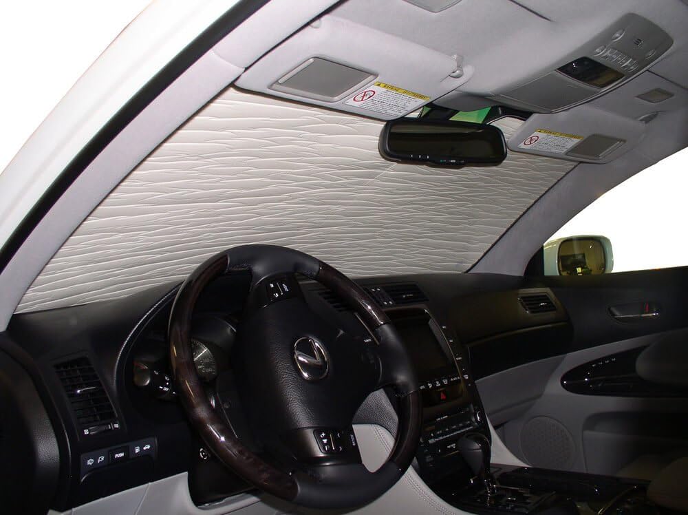 HeatShield, The Original Windshield Sun Shade, Custom-Fit for Lexus GS350 Sedan 2007, 2008, 2009, 2010, 2011 Silver Series