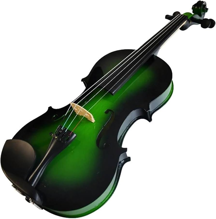 Amazon | 練習用 4/4 サイズ カラーバイオリン グリーンバイオリン 4/4