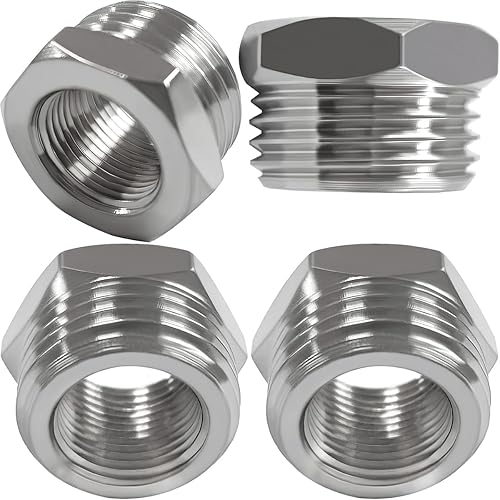 Beduan Adaptador de línea de agua de latón hembra de 38 pulgadas a 12 pulgada macho reductor adaptador de tubería de manguera de compresión para