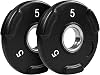 NEXO Commercial Urethane 5lb Plate Pair - Olympic Standard 2 Inch, Premium Finish for Weight Training Fitness Home Gym or Commercial