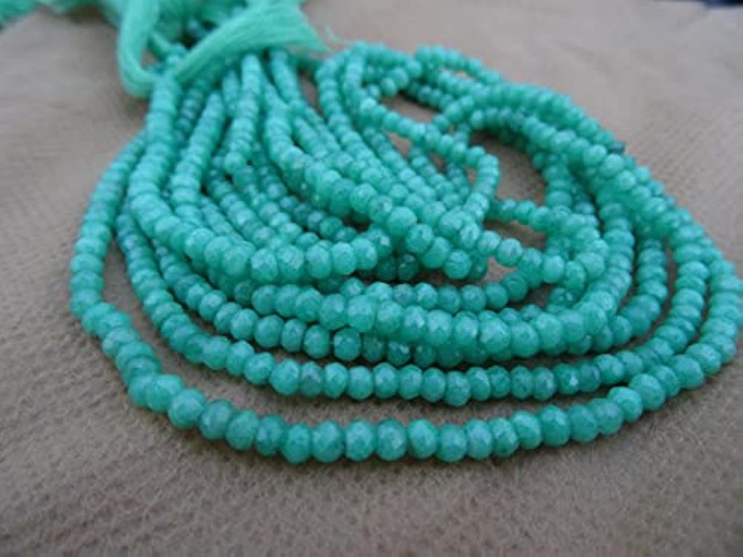 Perles amazonite de qualité supérieure en fil de 33cm pour joaillerie artisanale