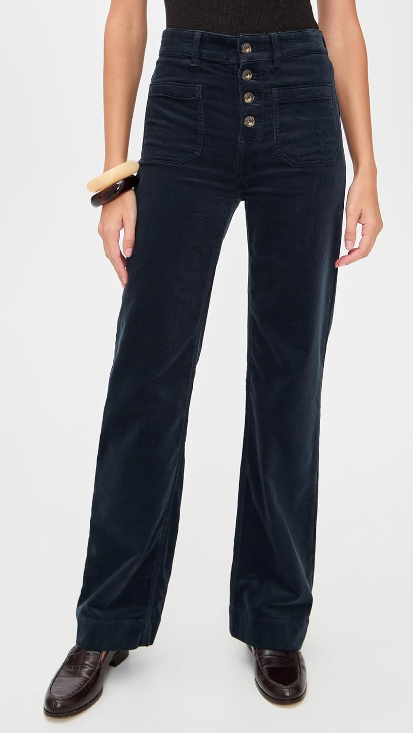 Faherty Women's Stretch Terry Corduroy Patch Pocket Pants - Image 2