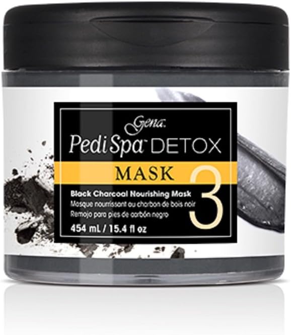 GenaPedi Spa Detox Black Charcoal Nourishing Mask #3, 15.4 Fluid Ounce