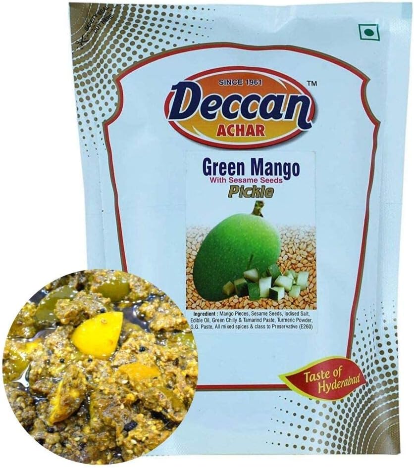 Deccan ACHAR Green Mango Pickle With Sesame Seeds - 500g