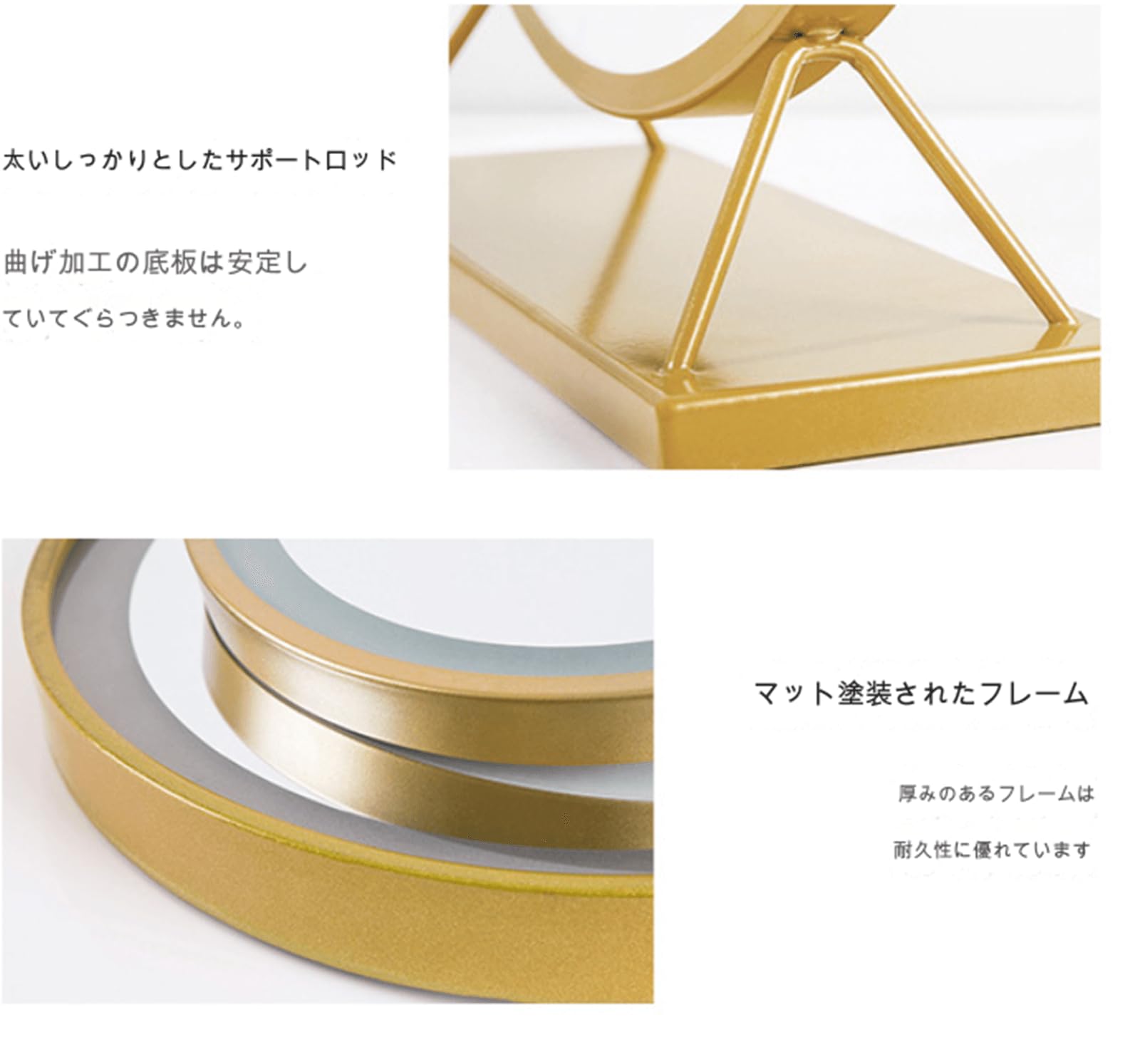 Amazon | Lucky Star 卓上化粧鏡 鏡 卓上 大きめ 置き鏡 ジル