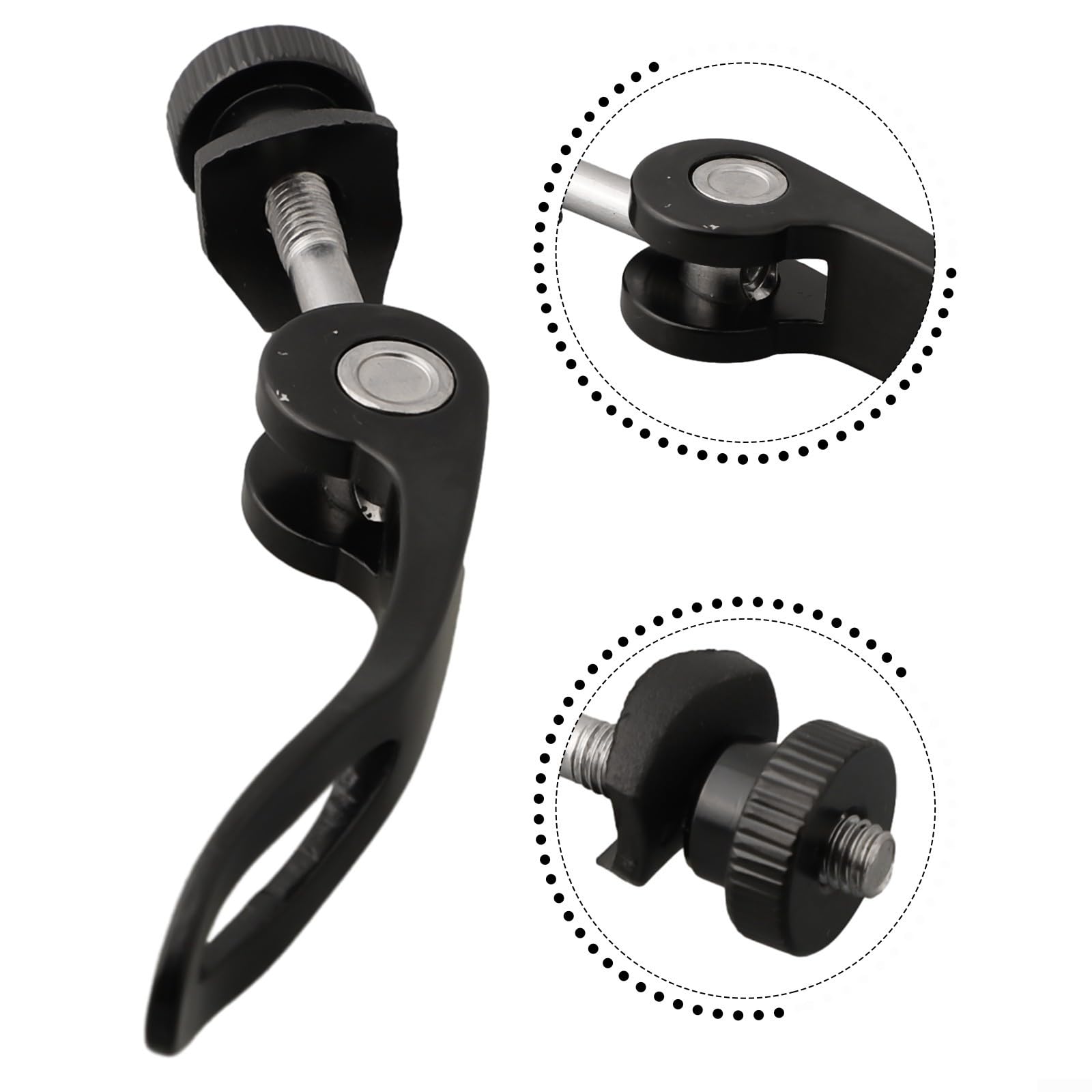 Morsetto a sgancio rapido per reggisella bicicletta M5 x 45 mm lega di alluminio nero