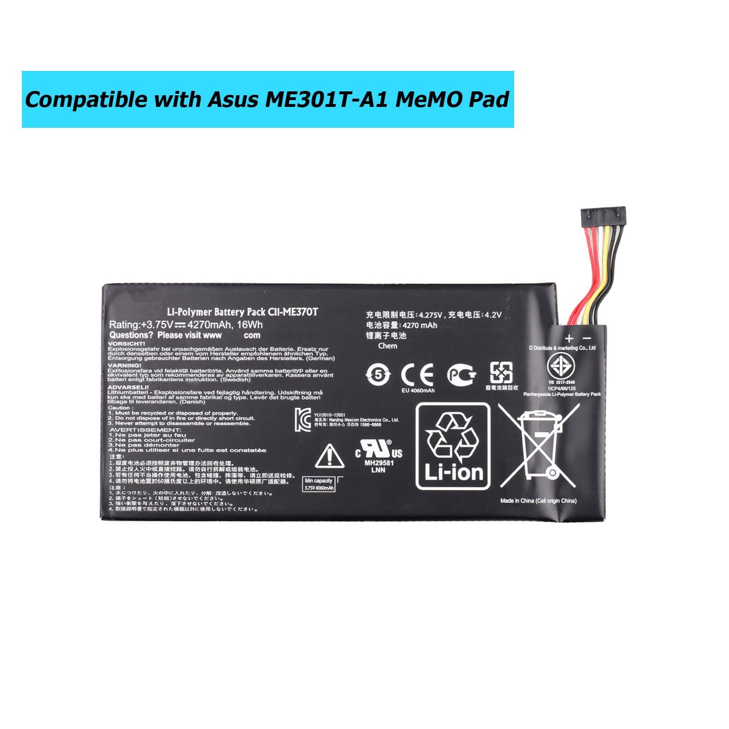 New Replacement Li-Polymer Battery For Google Asus Nexus 7 1st Gen (2012 Tablet)