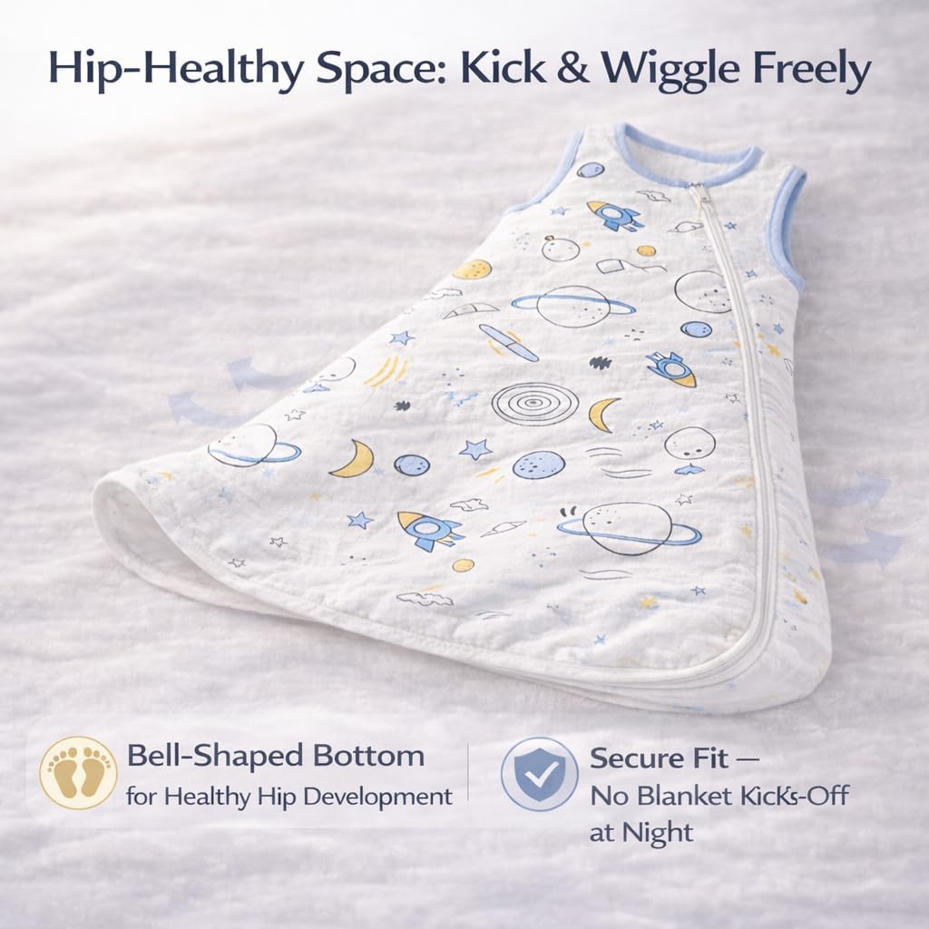 Baby Sleep Sack 1.5 TOG, Wearable Blanket with 2-Way Zipper Infants & Toddlers