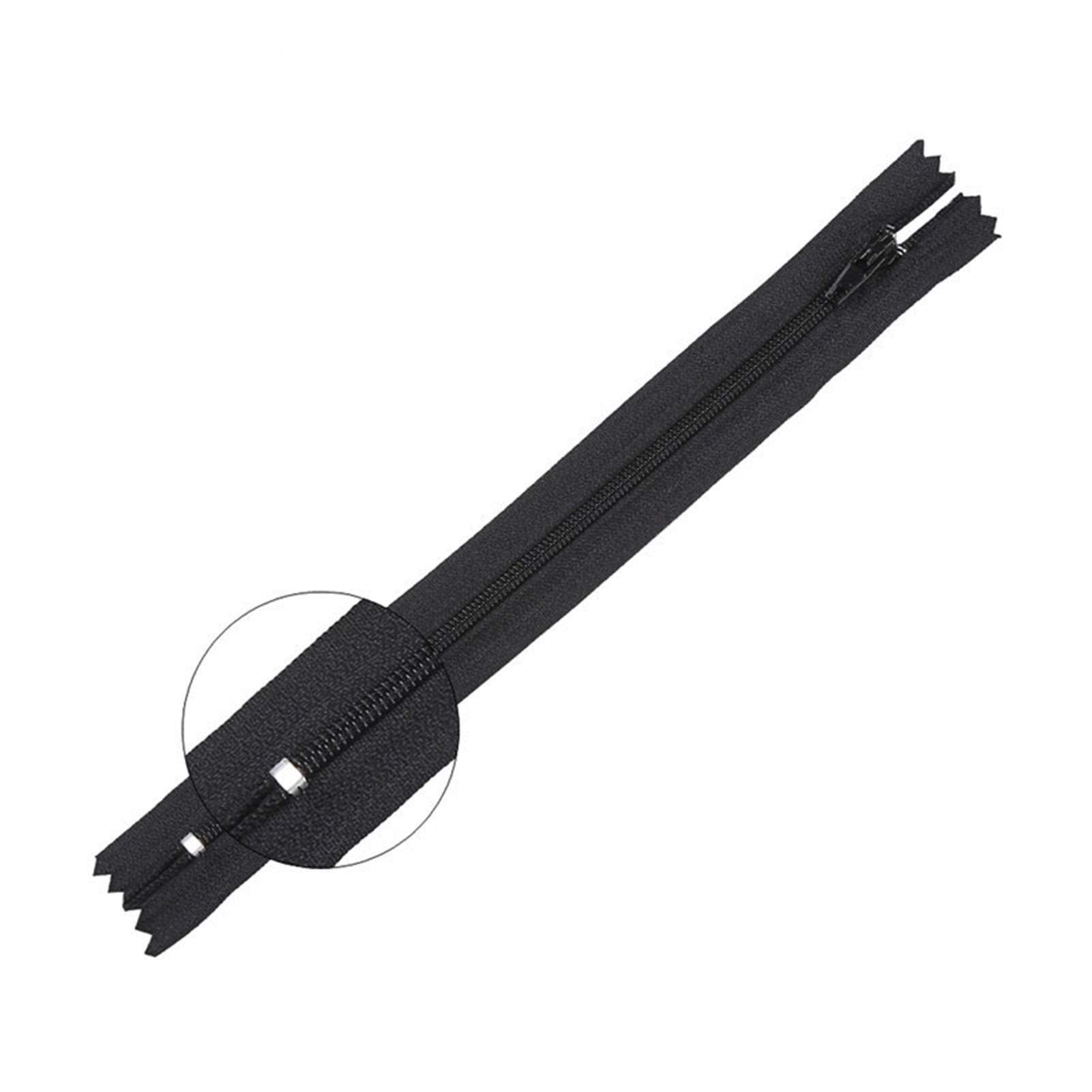 Plastic Zipper 10pcs Nylon Coil Zippers, for Tailor Sewing Crafts, 3 Inch-24 inch(Black,12.5cm)