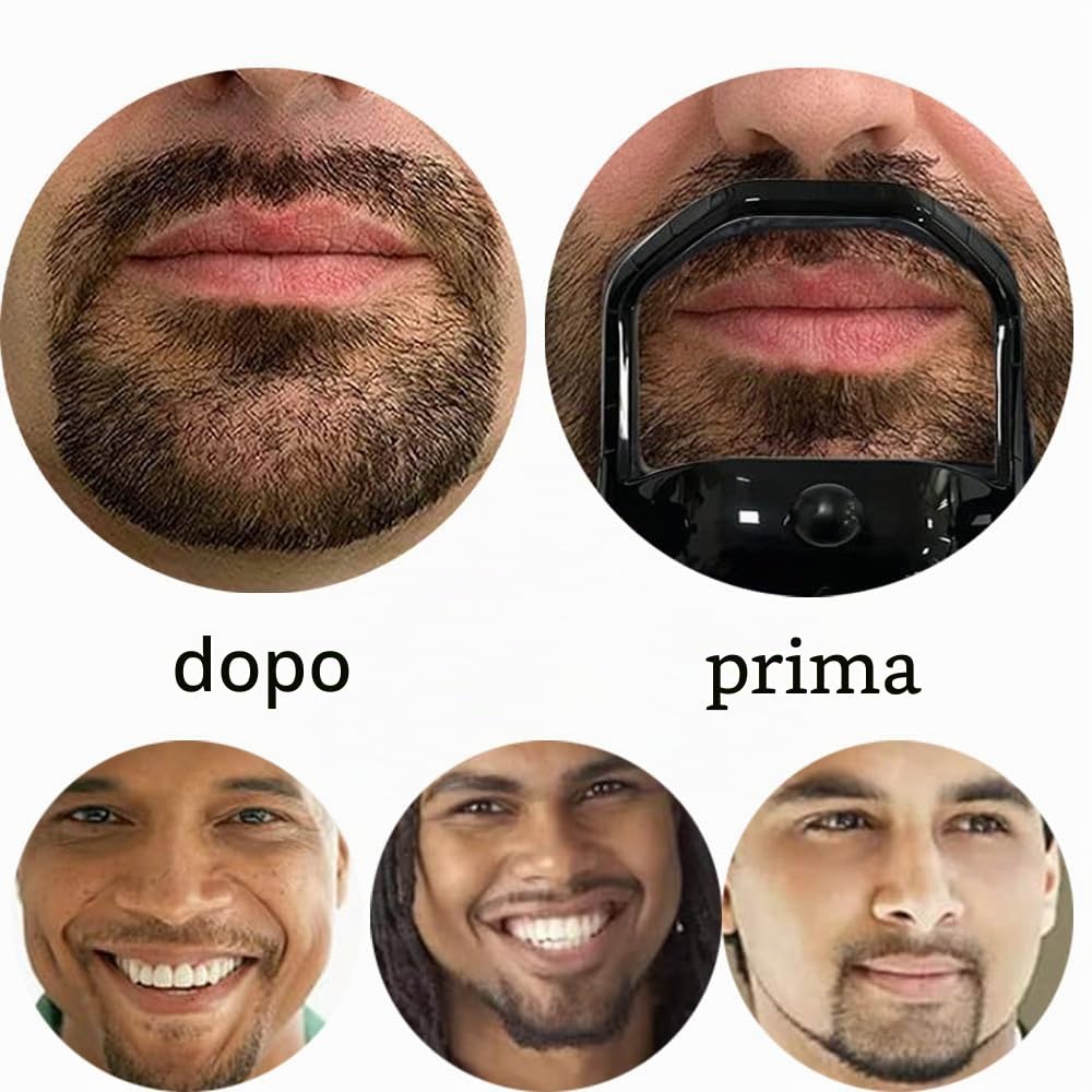 5 Pezzi modelli da barba per pizzetto Pizzetto Trimmer Modello Modello per Lo Styling Della Barba per il Taglio Simmetrico Della Barba da Uomo