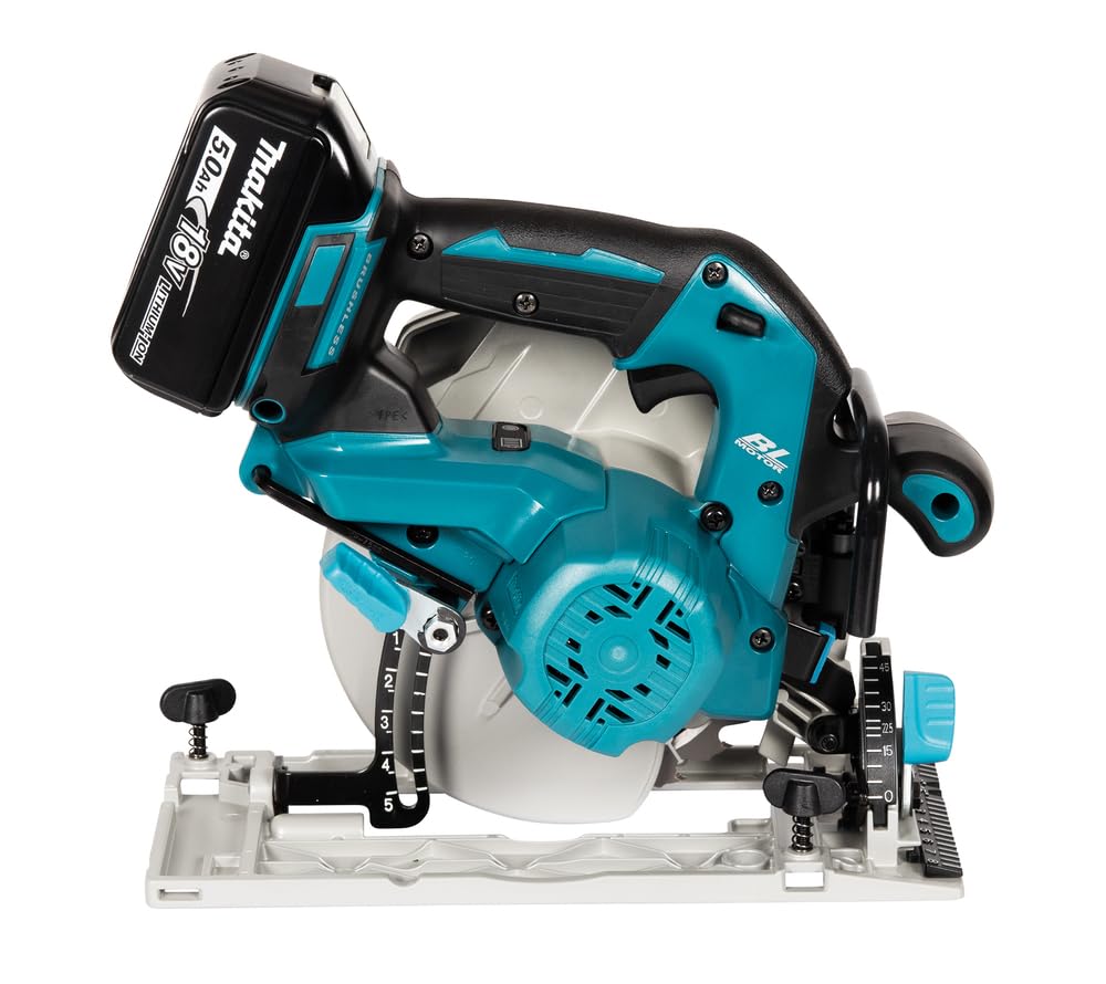 Makita DHS 680 RT1J Akku Handkreissäge 18 V 165 mm Brushless + 1x Akku 5,0 Ah + Ladegerät + Makpac