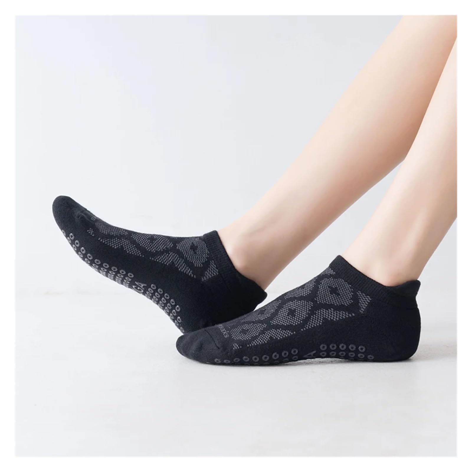 Calcetines de Yoga for Mujer, calcetín de Pilates Antideslizante Transpirable, calcetín Deportivo de algodón for Baile de Ballet y Fitness para Yoga Pilates Gimnasio(Red)