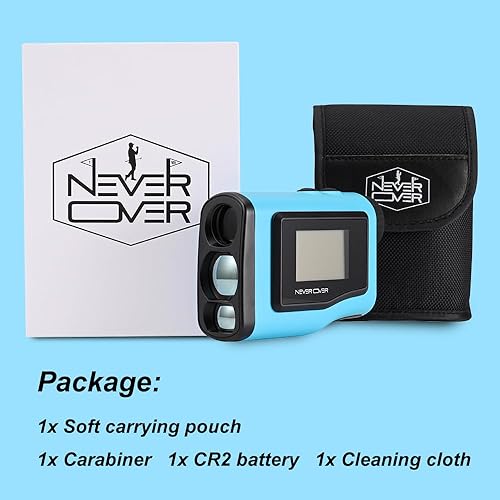 Miniatura 6 de Never Over Range Finder Golf 1100 yardas, telémetro de golf con pendiente y pantalla LCD, buscador de rango con tecnología de bloqueo de bandera de
