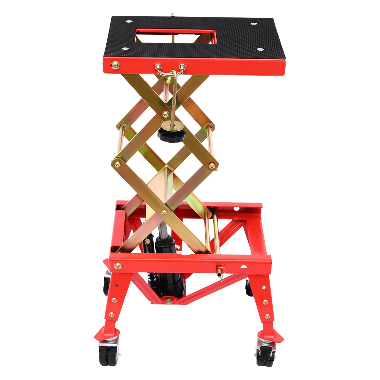 Plataforma elevadora hidráulica para motocicleta, 160 kg, altura regulable, 350-800 mm, con ruedas, para reparación de coches y talleres de motocicletas