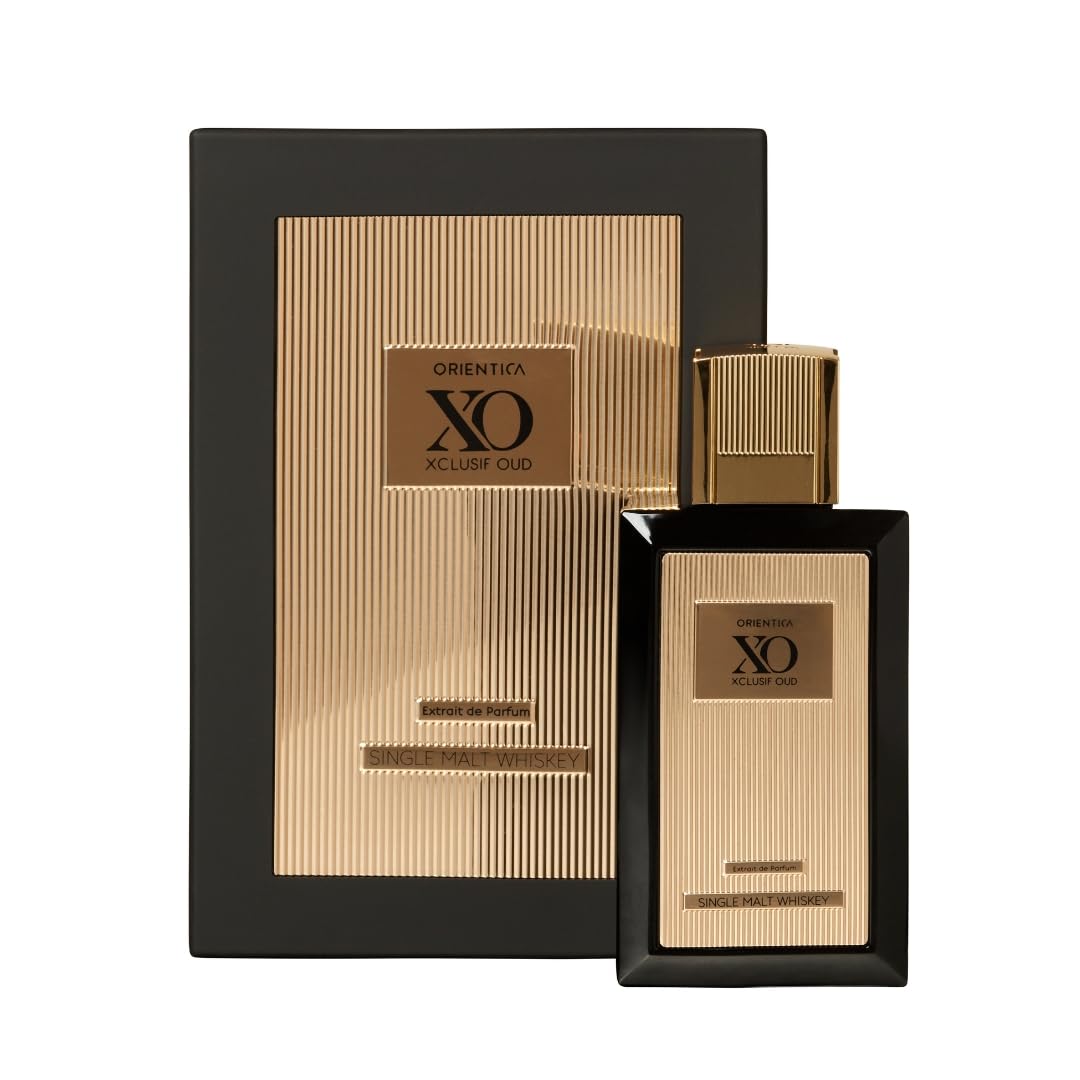 XO Xclusif Oud Single Malt Whiskey Extrait de Parfum – Woody, Caramel, Saffron, Incense, Oud, Patchouli, Leather, Sandalwood, Moss - Arabic Perfume for Men & Women – 4.0oz/120ml