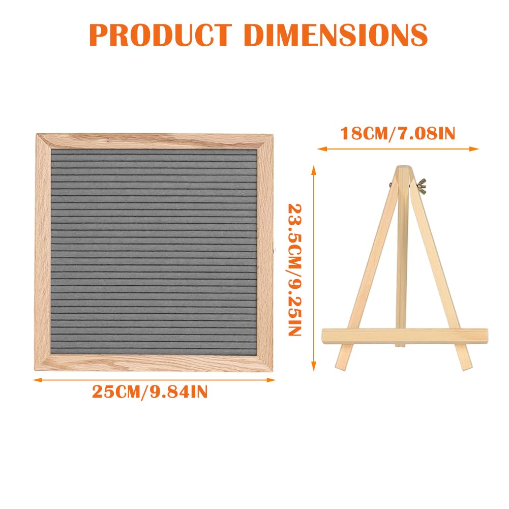 Pizarra de madera de roble con caballete, juego de 340 piezas con letras, bolsa de almacenamiento, tablero de notas para oficina en casa, habitación infantil, cocina, decoración de pared y tabla de