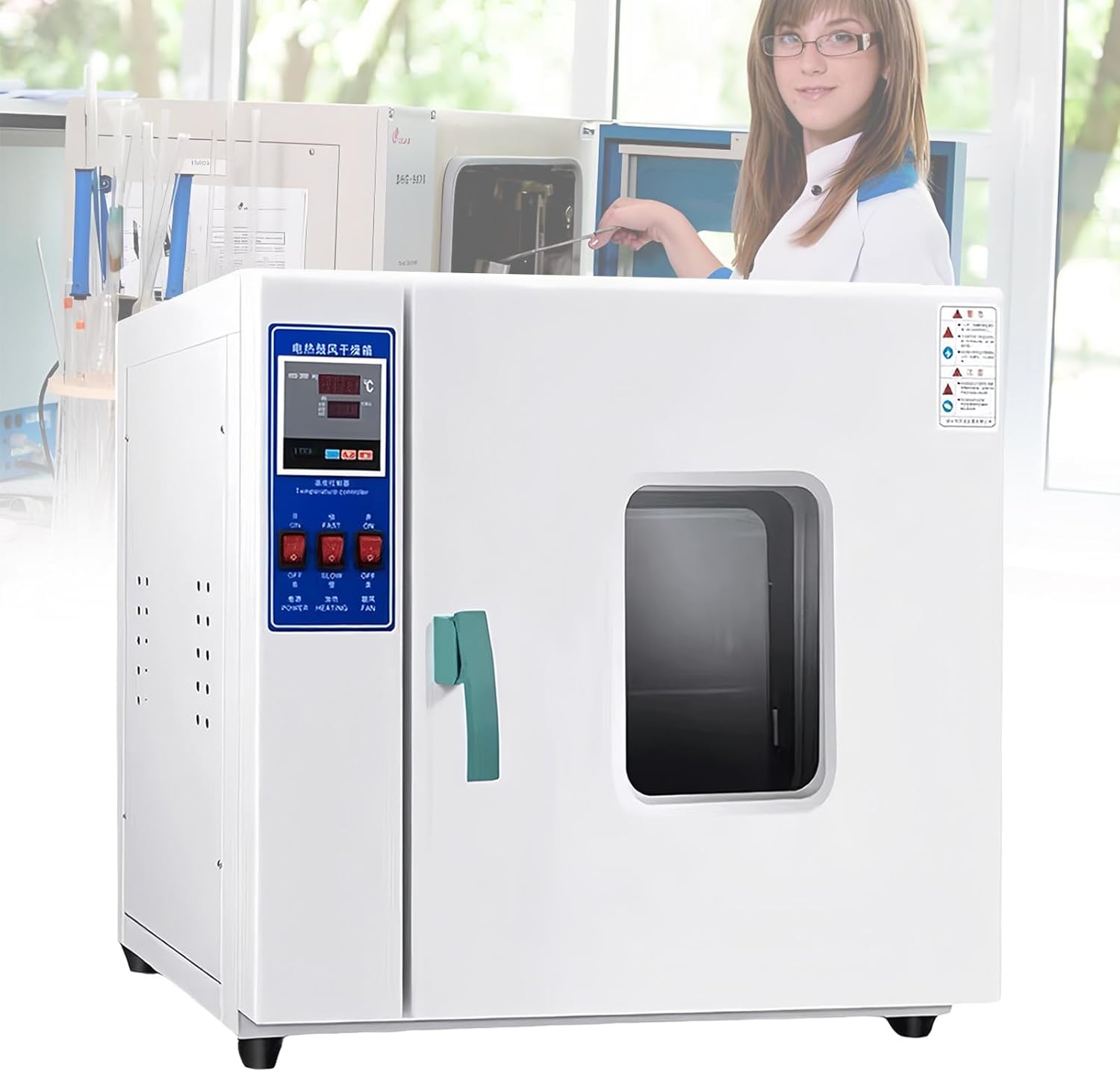 Vacuum Drying Oven, 15.6L/42.9L Constant Temperature Blast Oven, Digital Display Forced Air Convection Drying Oven, Lab Constant Drying Oven, Electronic Components and Dried Seeds,15.6 L