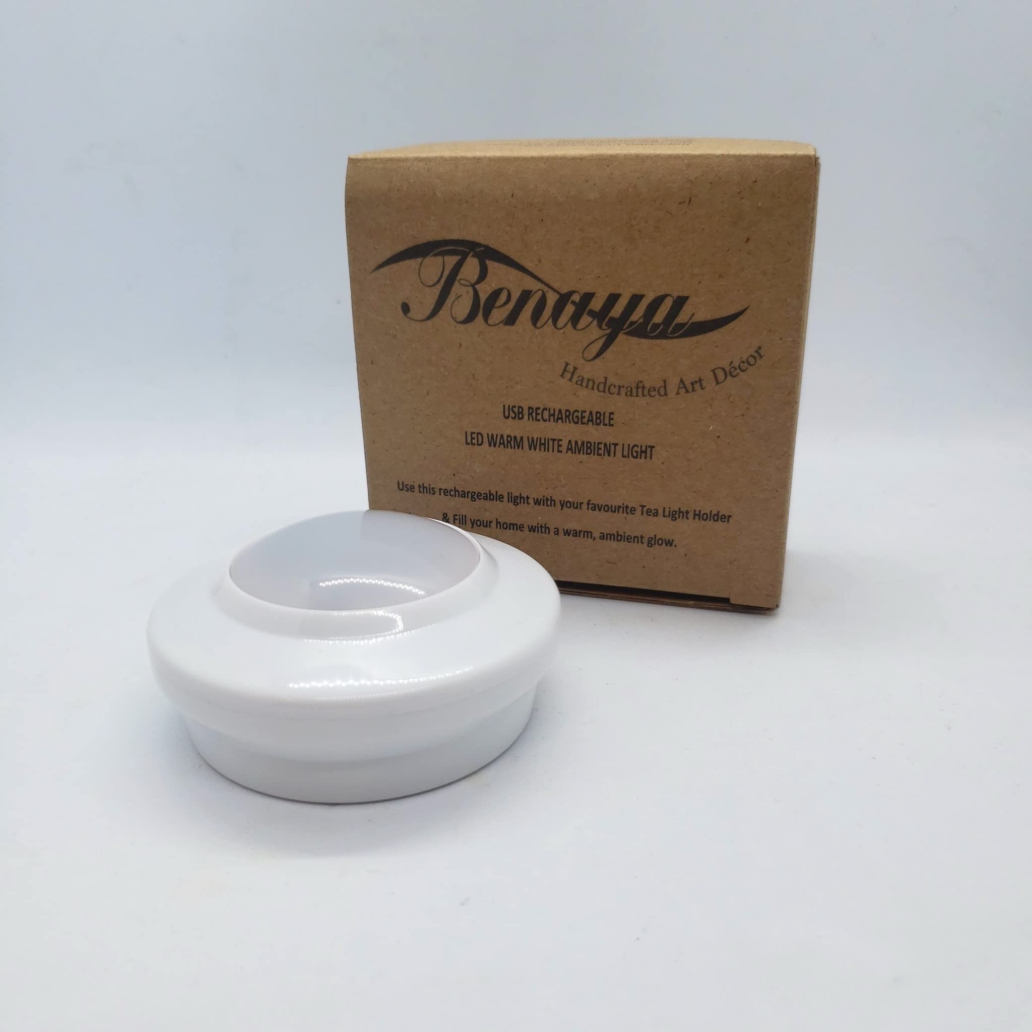 Milford CollectionThe USB Rechargeable LED Warm White Ambient Light for Tea Light Holders