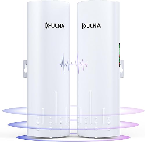 Puente inalámbrico, puente WiFi punto a punto al aire libre, 5.8 GHz 1 Gbps CPE con 1001000 Mbps, rango de 1.9 mi16dBiIP65 impermeable, Plug and