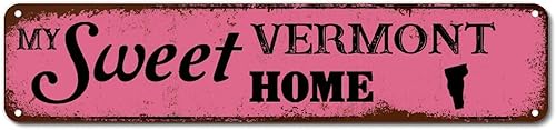 Letrero de metal con texto en inglés My Sweet Home Montana, My Sweet Home Montana, señales de carretera, vintage, retro, novedoso, letrero de metal