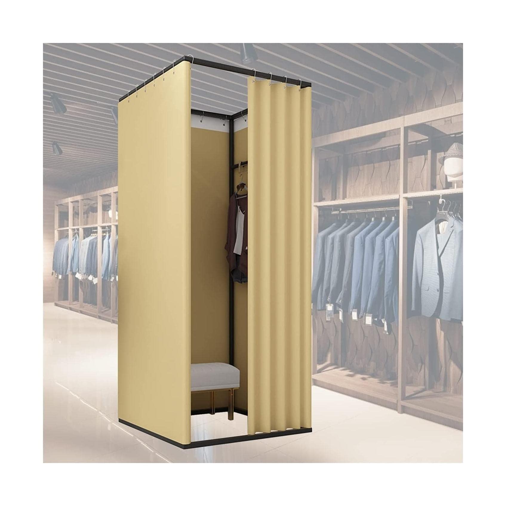 Vestiaire mobile de luxe cabine d'essayage chic pour boutique et magasin
