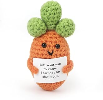 Positive Crochet Carrot Gift, Emotional Support Nuggets, Handmade Positive Crochet Vegetable, Encouragement Ornament, Emotional Support Crochet, Cheer up Decor for Birthday Farewell Gift