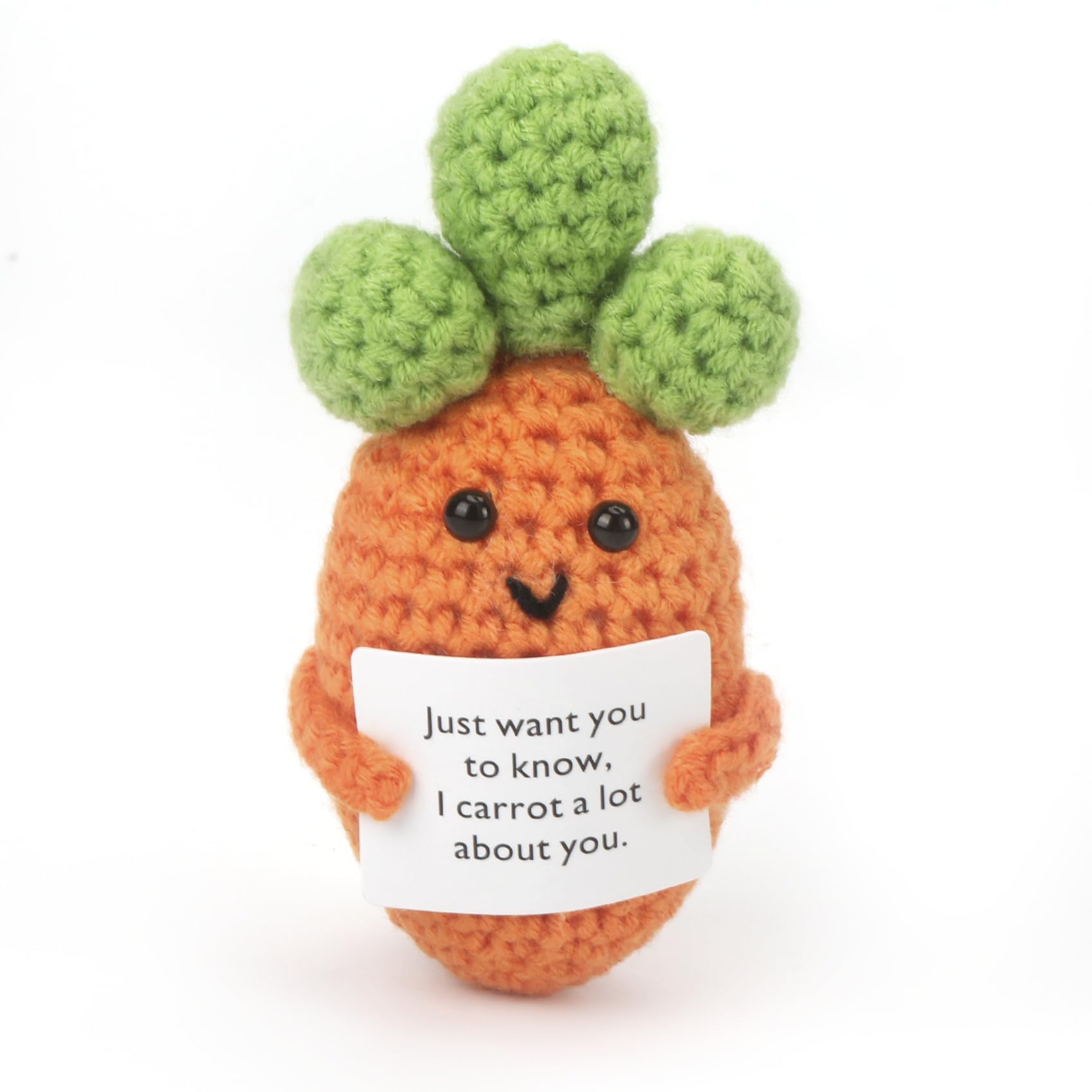 Positive Crochet Carrot Gift, Emotional Support Nuggets, Handmade Positive Crochet Vegetable, Encouragement Ornament, Emotional Support Crochet, Cheer up Decor for Birthday Farewell Gift