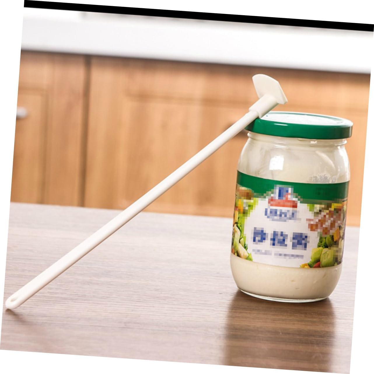 4pcs Long Handle Pastry Scraper Cream Blender Spatula Bottle Bottom Scraping Tool for Butter Cake Dessert Environmentally-friendly