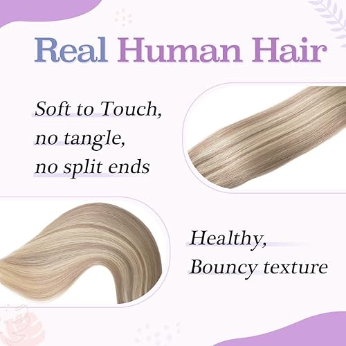 Miniatura 9 de Sindra Extensiones de cabello humano real con pinzas, 18 pulgadas, extensiones de cabello humano real Remy lacio con pinzas, para mujer, 4.23 oz, 6