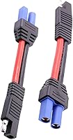 Vista 1 de Conector adaptador de conexión rápida SAE a EC5 hembra (paquete de 2), adecuado para batería solar de automóvil -10AWG 5.9 in
