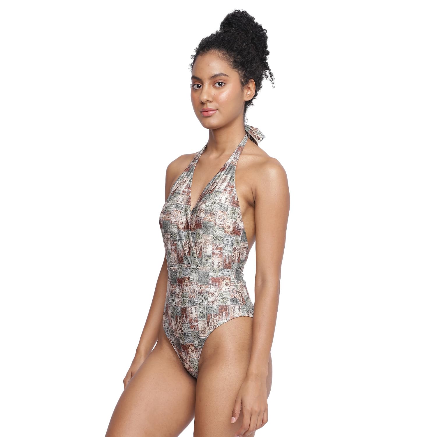la intimo Amini Halter Neck Padded Monokini for Women One Piece Swimwear Swimsuit-picture-32