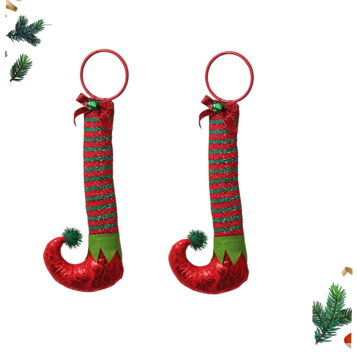 Ciieeo Lot De 6 Bottes D' À Paillettes Décoration De Bottes d'arbre Jambes D' pour Couronne Décoration De Nativité Crochet Cintre Décoration De Cheminée Arbre De Noël