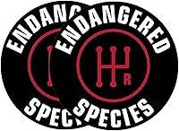 eDesign 2-Pack Endangered Species Stick Shift Vinyl Decals - 4" Manual Transmission Stickers for Cars, Trucks, Laptops & Smooth Surfaces