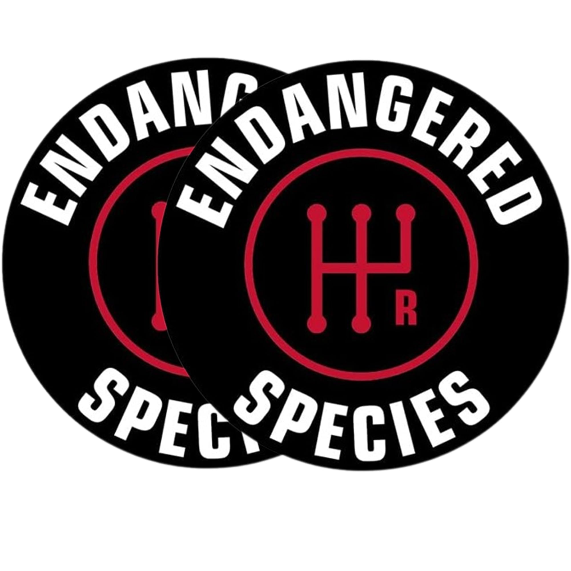 eDesign 2-Pack Endangered Species Stick Shift Sticker Decal Vinyl - 4 Inches - Manual Car Stickers for Car Truck Van Window Bumper Laptop Tablet Cup Tumbler Water Bottle and Any Smooth Surface