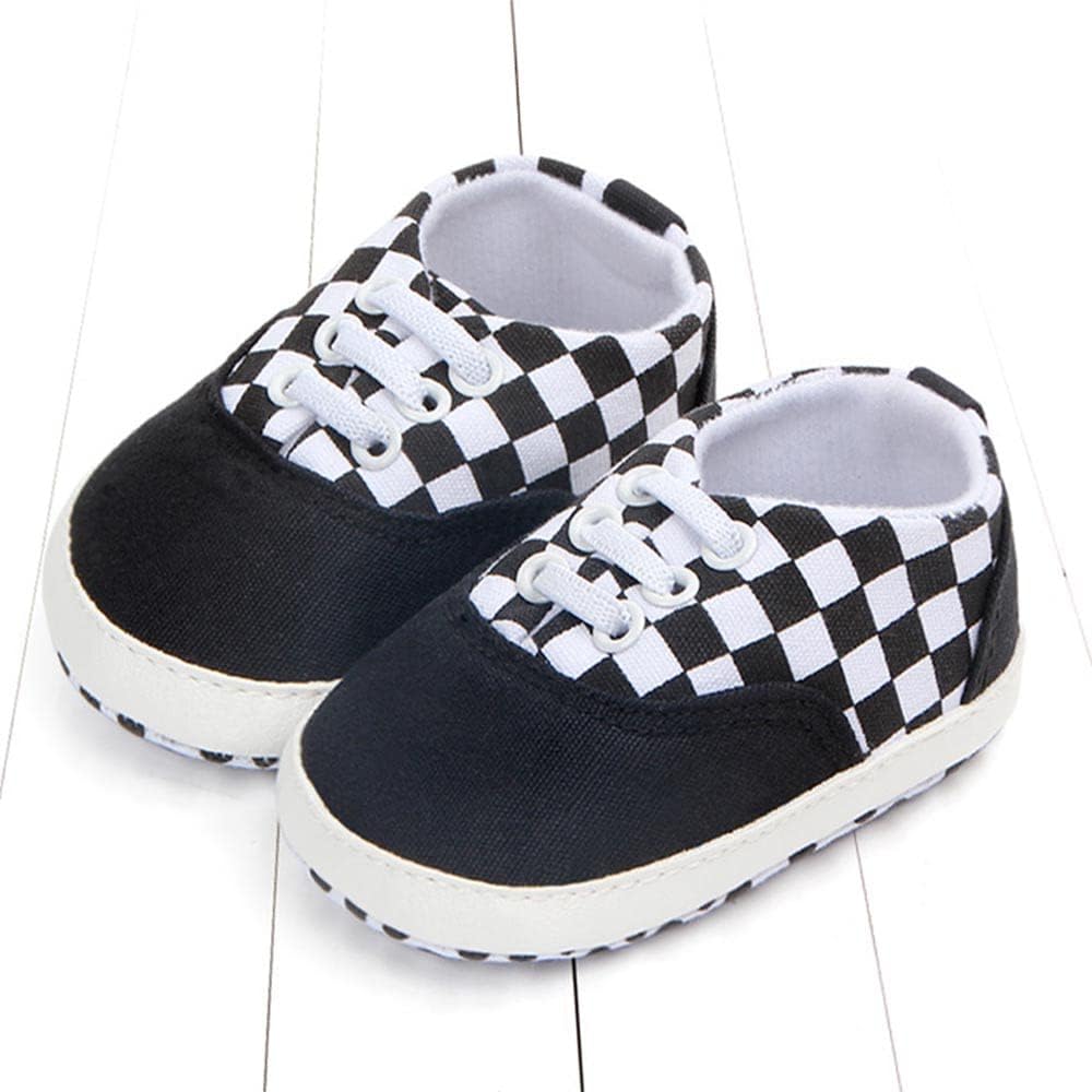 Clowora Unsex Baby Boys Girls Canvas First Walkers Shoes,Infant Non Slip Soft Sole Toddler Flat Lazy Loafers Sneaker