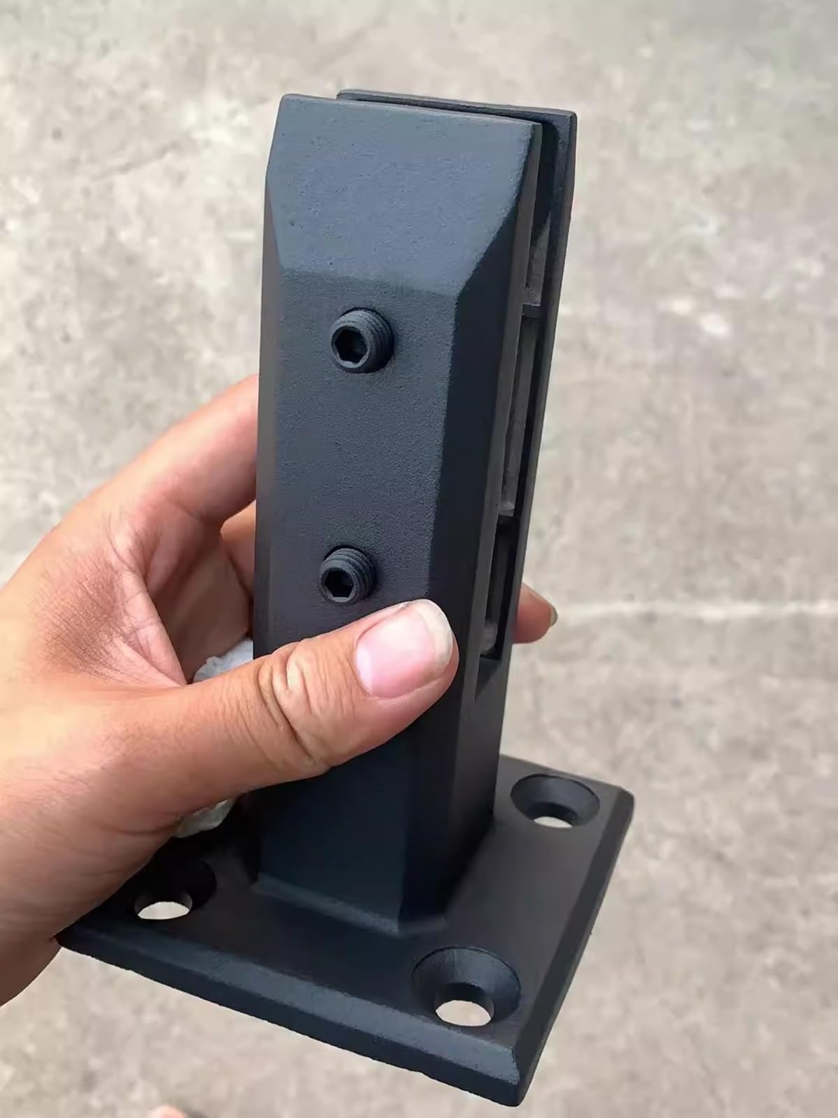 Abrazadera de barandilla de Vidrio Negro de 20 cm de Alto para escaleras, terrazas, Balcones, terrazas, hoteles, Montaje Lateral en el Piso, Abrazadera con 13 Soportes para Vallas.