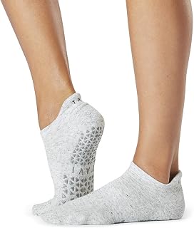 TAVI Savvy Pilates Socks with Grips for Women | Soft Organic Cotton Knit, Patented Non-Slip Grip Sole, Arch Band Support, Wear for Yoga, Barre, Dance, Lagree