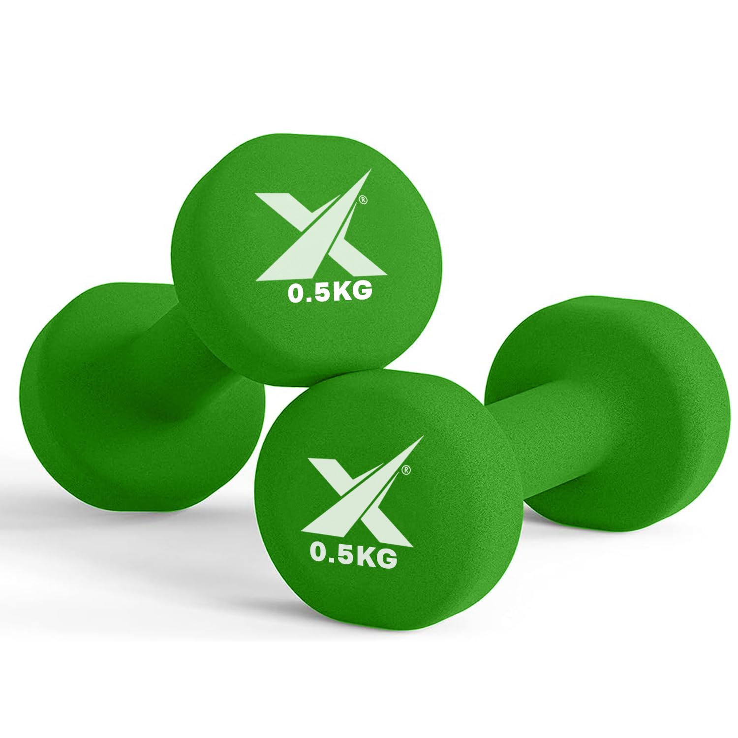 XN8 Neoprene Dumbbell Set, Non-Slip Dumbbells Pair of 0.5kg–10kg Hand Weights, Home Gym Strength Training Weights for Men & Women, Aerobics, Pilates, Body Toning, Arm, Biceps & Fitness Exercises — image 1