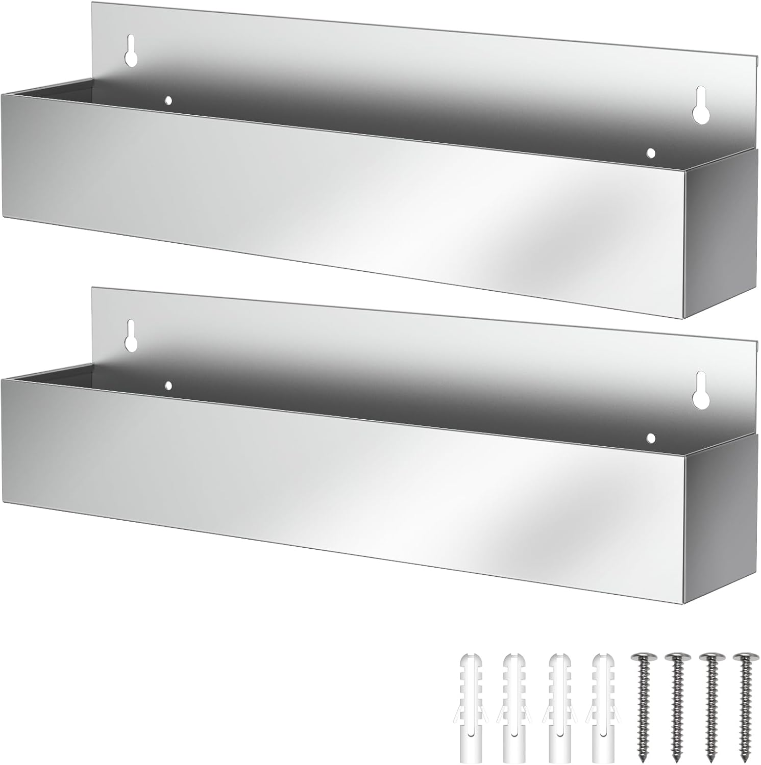 32" Stainless Steel Bottle Holder, Stainless Steel Liquor Bottle Holder Rack, Suitable for Bars, Kitchens, garages, etc (2-Pack)