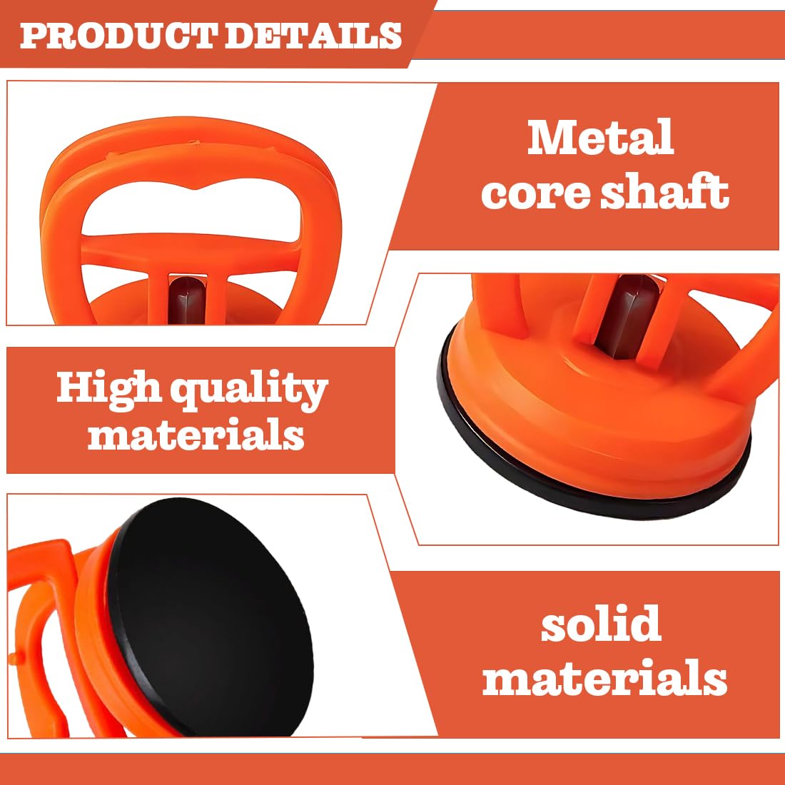 Ventosa Per Carrozzeria Auto 2 Pezzi, Kit Riparazione Ammaccature Con Ventosa Forte Arancione, Estrattore Per Rimuovere Ammaccature Rapidamente Misura Standard
