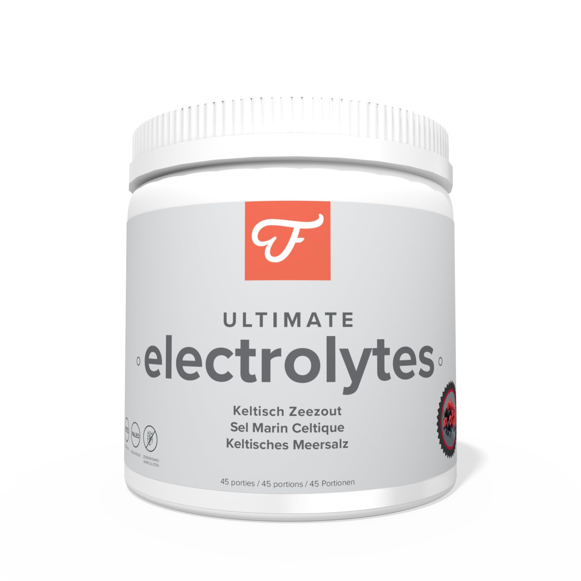 Ultimate Electrolytes Powder Forest Fruit – 3x 315g pulver mit Calcium, Kalium, Natrium & Magnesium - Ideal für Keto-Diät, unterstützt Hydration & Elektrolyt-Balance - Fördert Energie