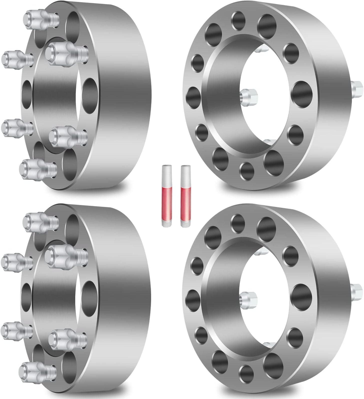 4X 2 inch 6 Lug Wheel Spacers 6x5.5 to 6x5.5 with M12x1.5 Studs