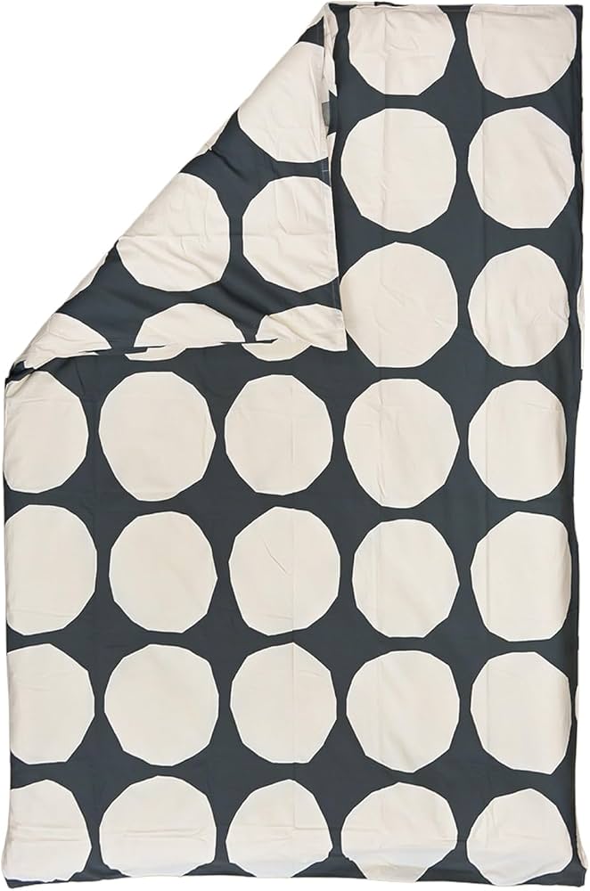 Amazon｜マリメッコ キヴェット柄 掛け布団カバー （チャコール×オフ