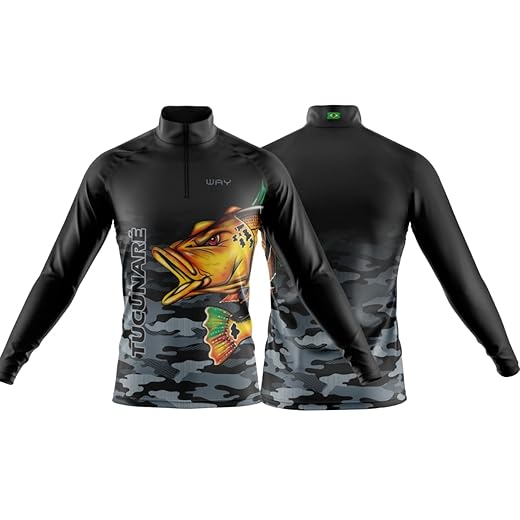 Camiseta de Pesca Masculina Proteção UV 50 Solar Camisa De pescaria