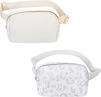 Vista 22 de VOROLO Riñonera para mujeres y hombres, bolsa cruzada, bolsa de cinturón con correa ajustable, Gris claro, Talla única